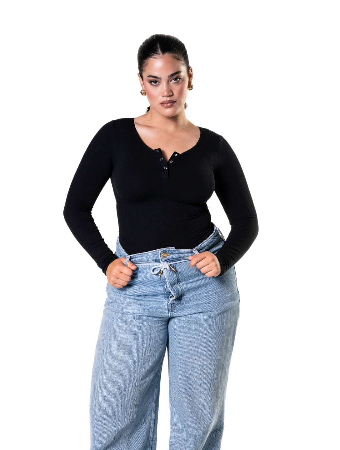 IVA – Naadloze Bodysuit met Lange Mouw - LivingCurves Wit / XS/S