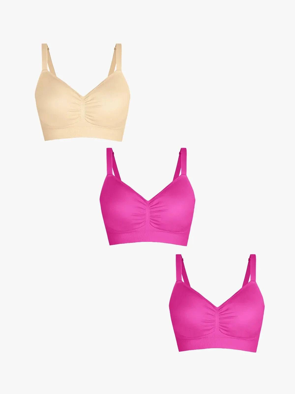 MAELLE | 3-Pack Naadloze Comfortbeha met Uitneembare Pads