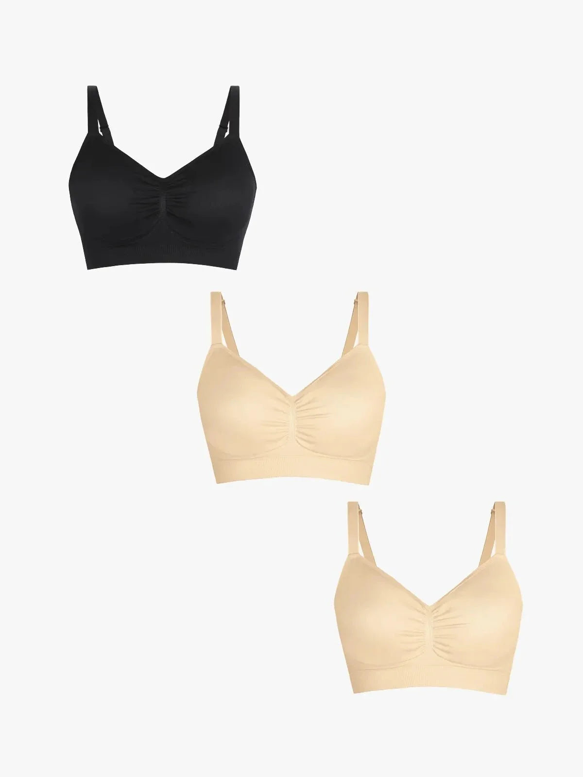 MAELLE | 3-Pack Naadloze Comfortbeha met Uitneembare Pads