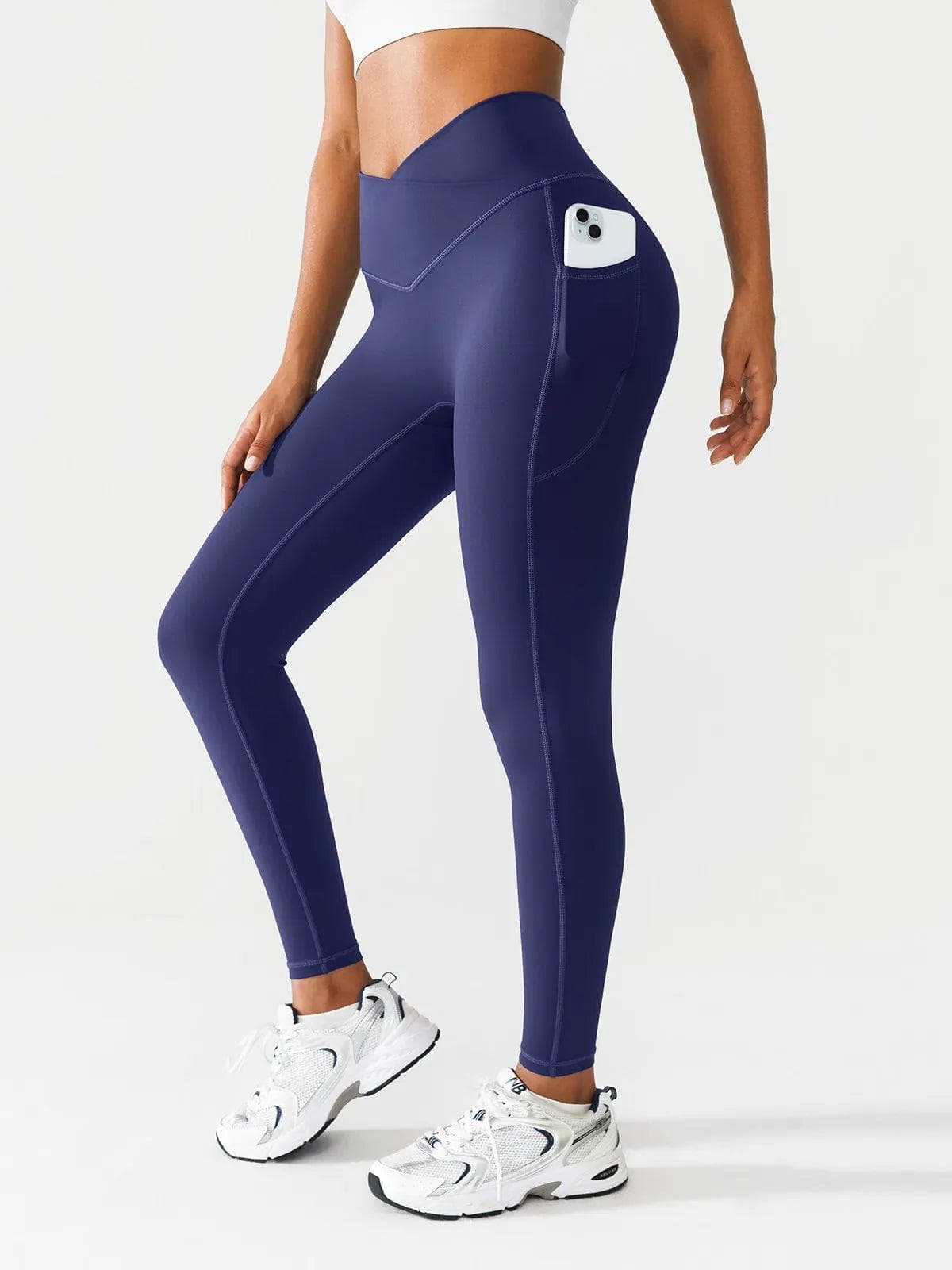 BRXL Butt Scrunch Crossover Waist Leggings - LivingCurves Pink / XS