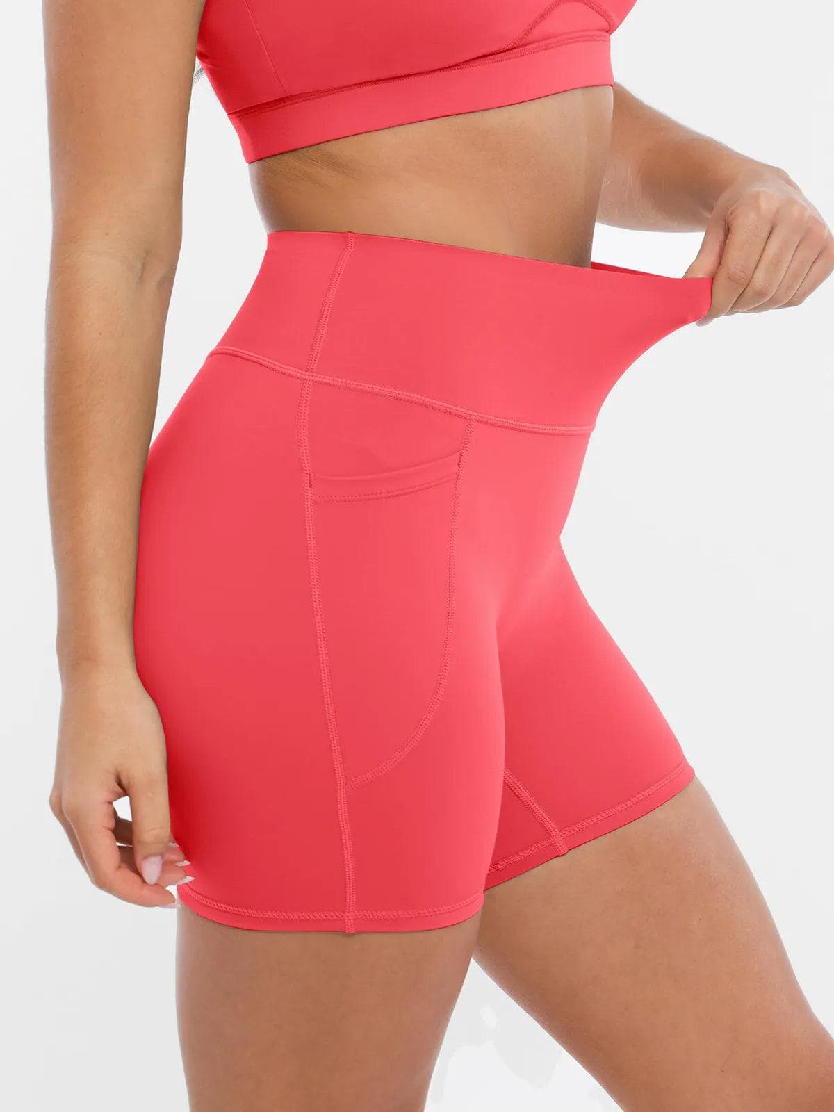 BRXL Cross Strap Sports Bra High-Waisted Shorts Set