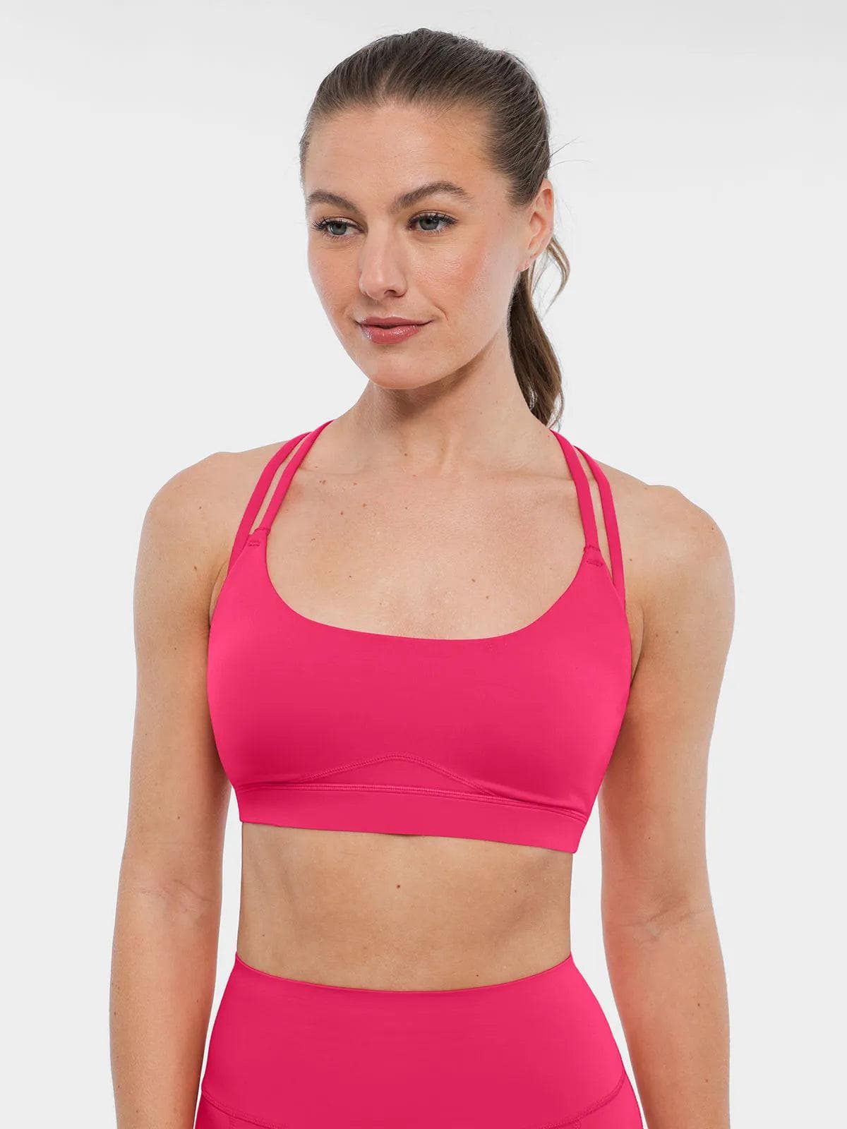 BRXL Cross Strap Sports Bra High-Waisted Shorts Set