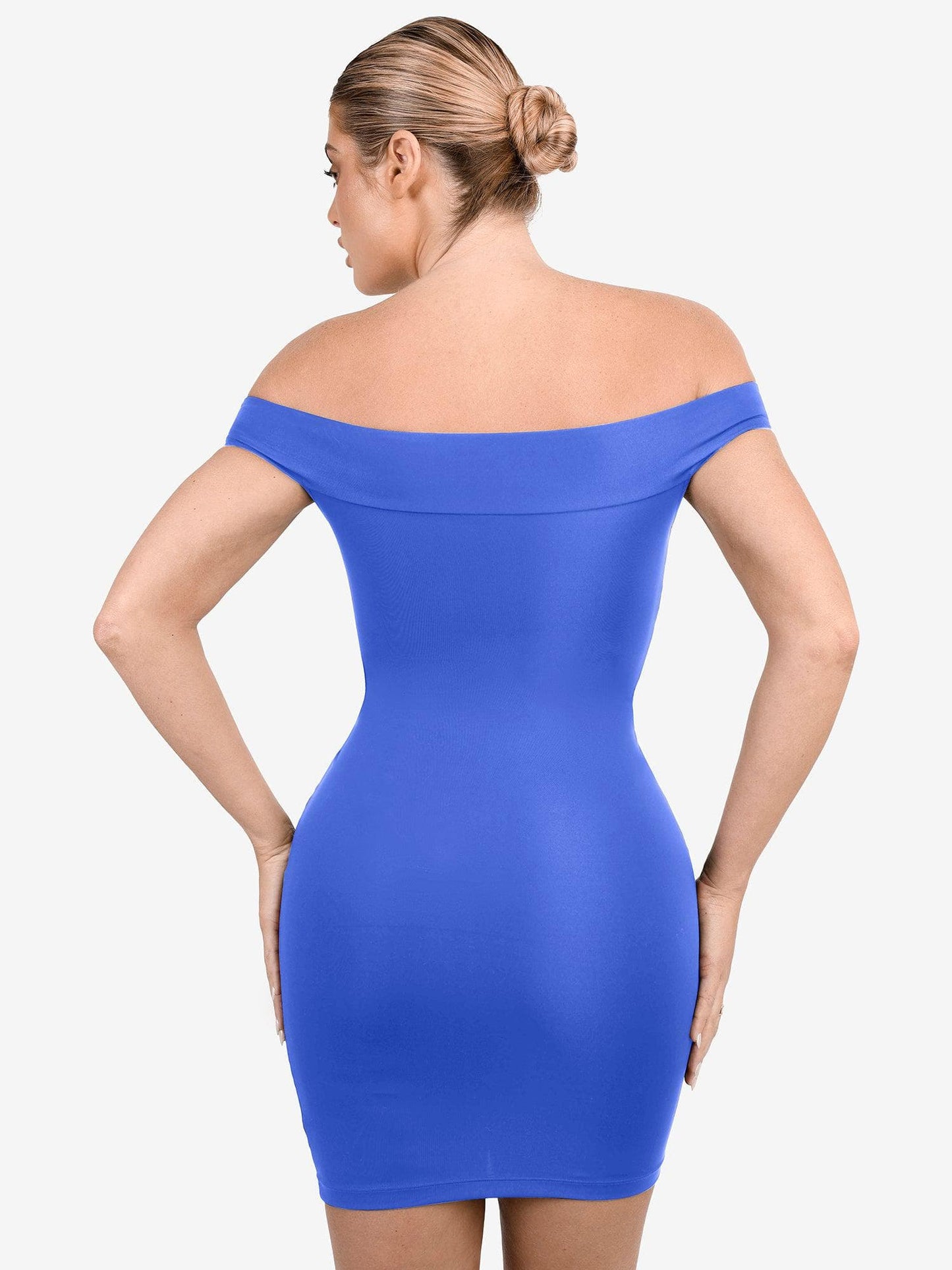 ALYA โ Off-Shoulder Bodycon Mini Dress - LivingCurves Formal Bodycon Party Summer Dress Zwart / S