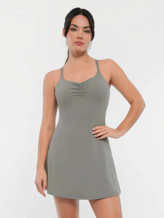 SENA – Cross-Back Tennis Jurk - LivingCurves Grijs / XS