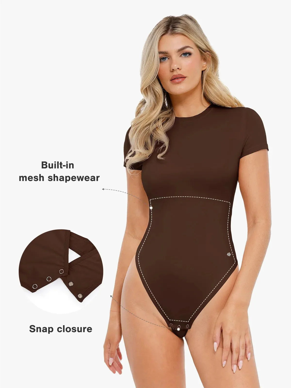 Shapewear Cloudsense Short Sleeve Crew-Neck Bodysuit