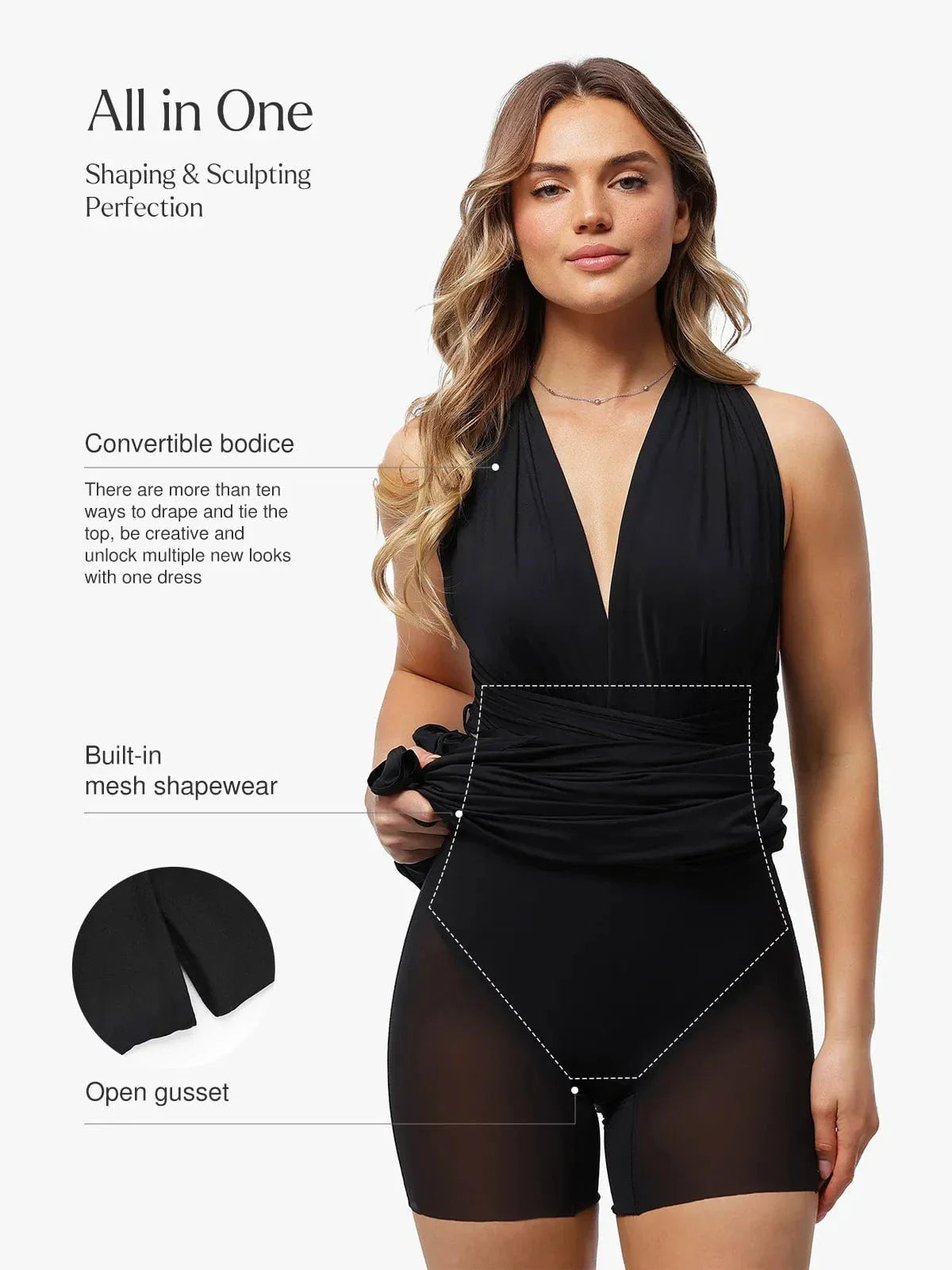 YARA – Shaping Convertible Infinity Midi Jurk