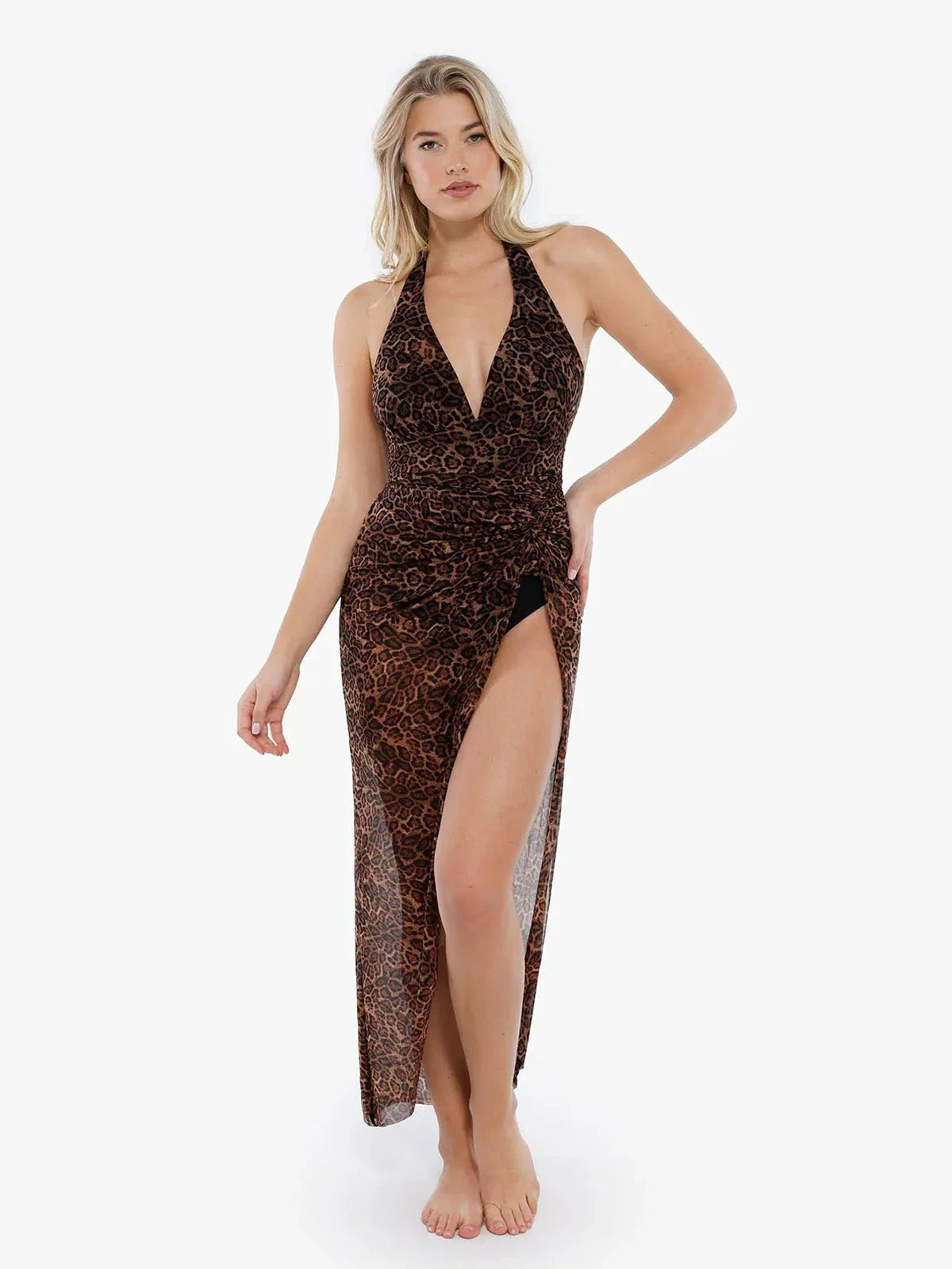 SABRINA | Halter Badpak met Corrigerende Taille + Cover-Up Set