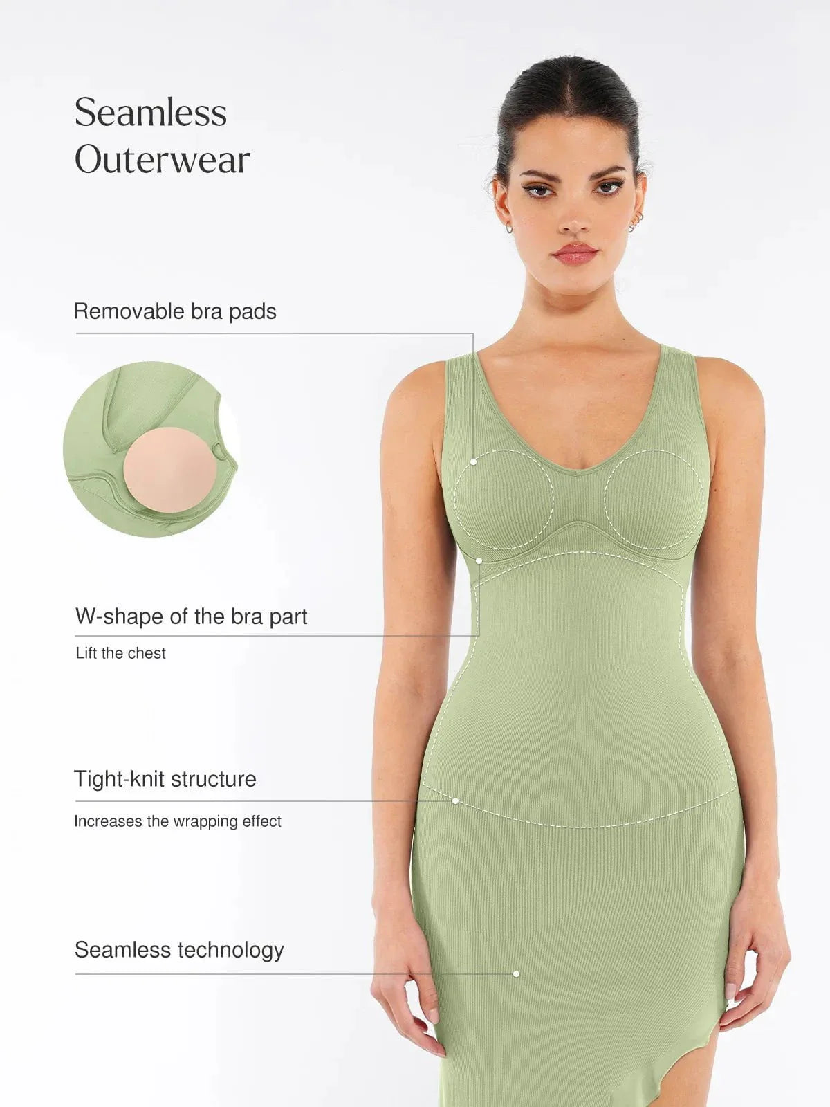 AUREA – Shaping Ruffle Hem Dress