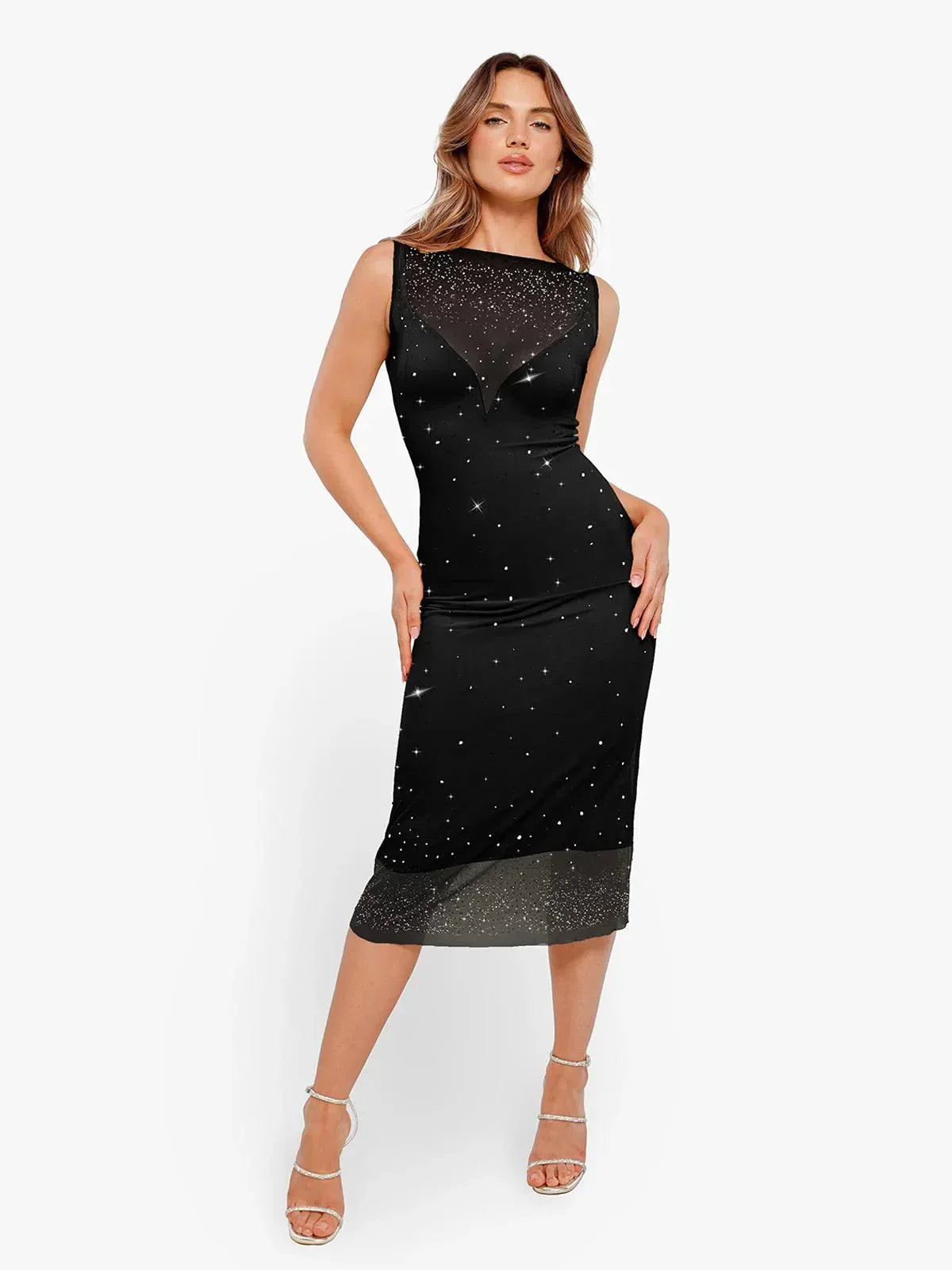 CYRA – Crystal Mesh Shaping Dress