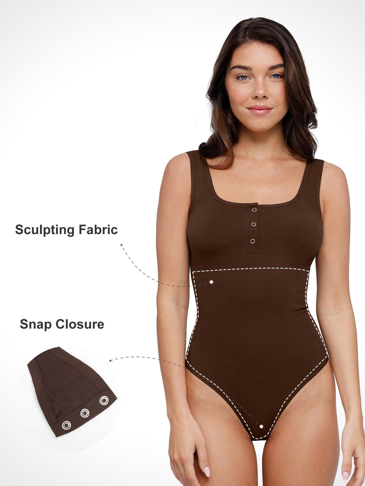Shapewear Seamless Modal Smoothing Thong Bodysuits - LivingCurves Comfy Tops Body Shapers Sleeveless / Black / XS/S