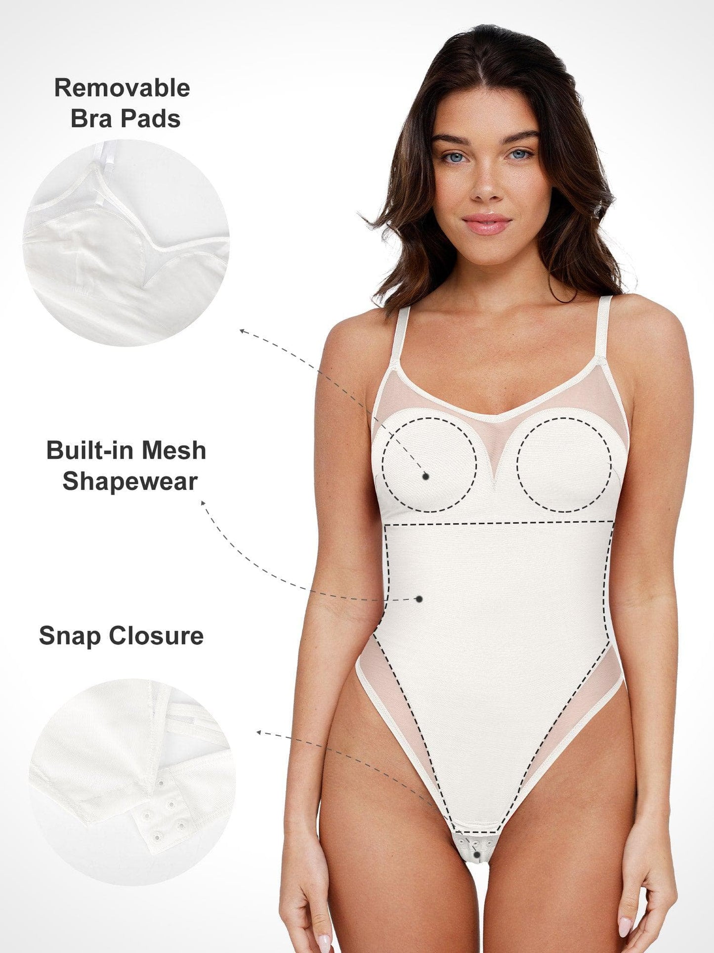 ZOE – Illusion Mesh Shaping String Body - LivingCurves Sexy Tops Body Shapers Mesh Rood / S