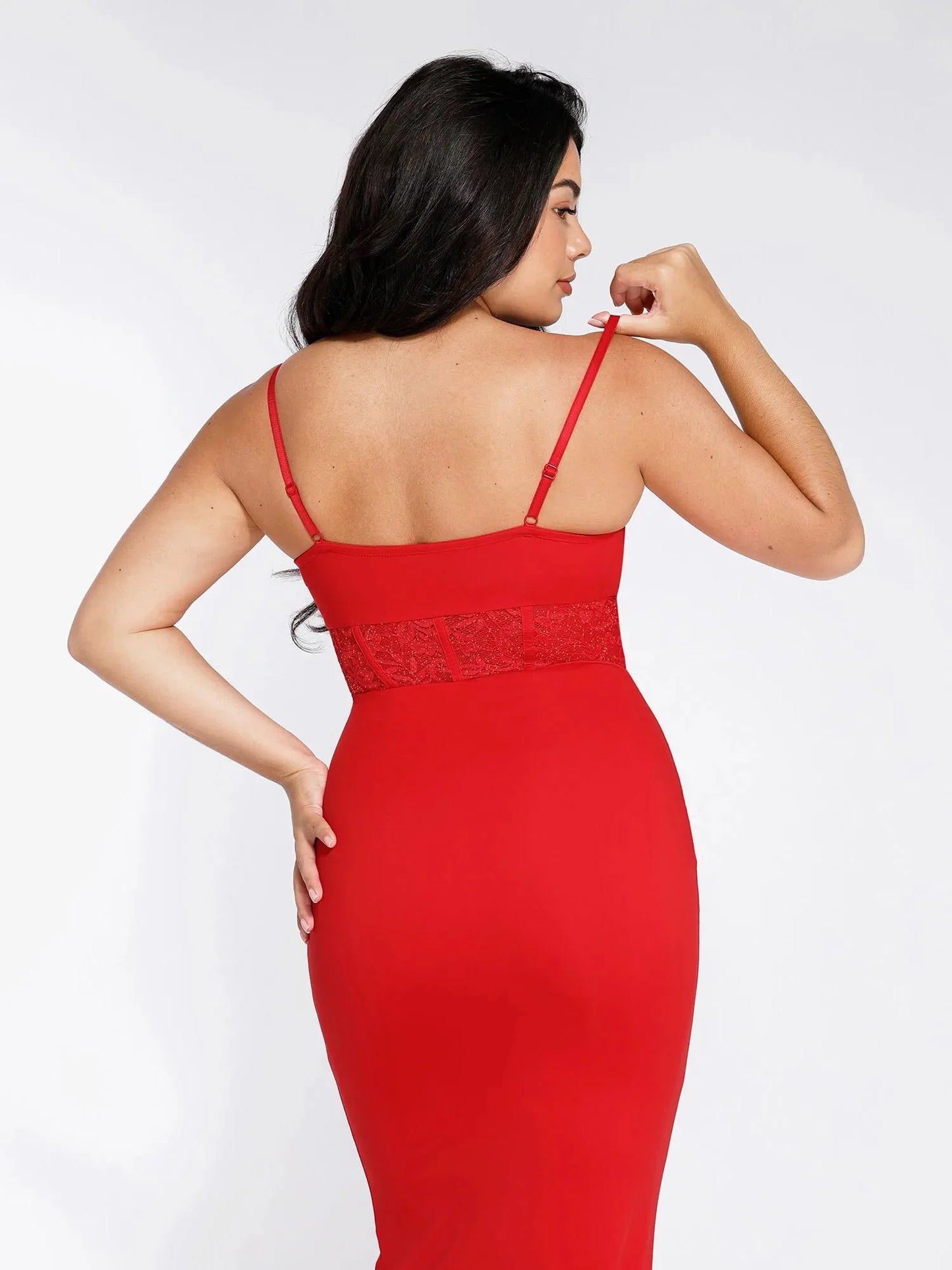 LYNE – Shapewear Maxi Jurk met Kant & Mermaid Pasvorm