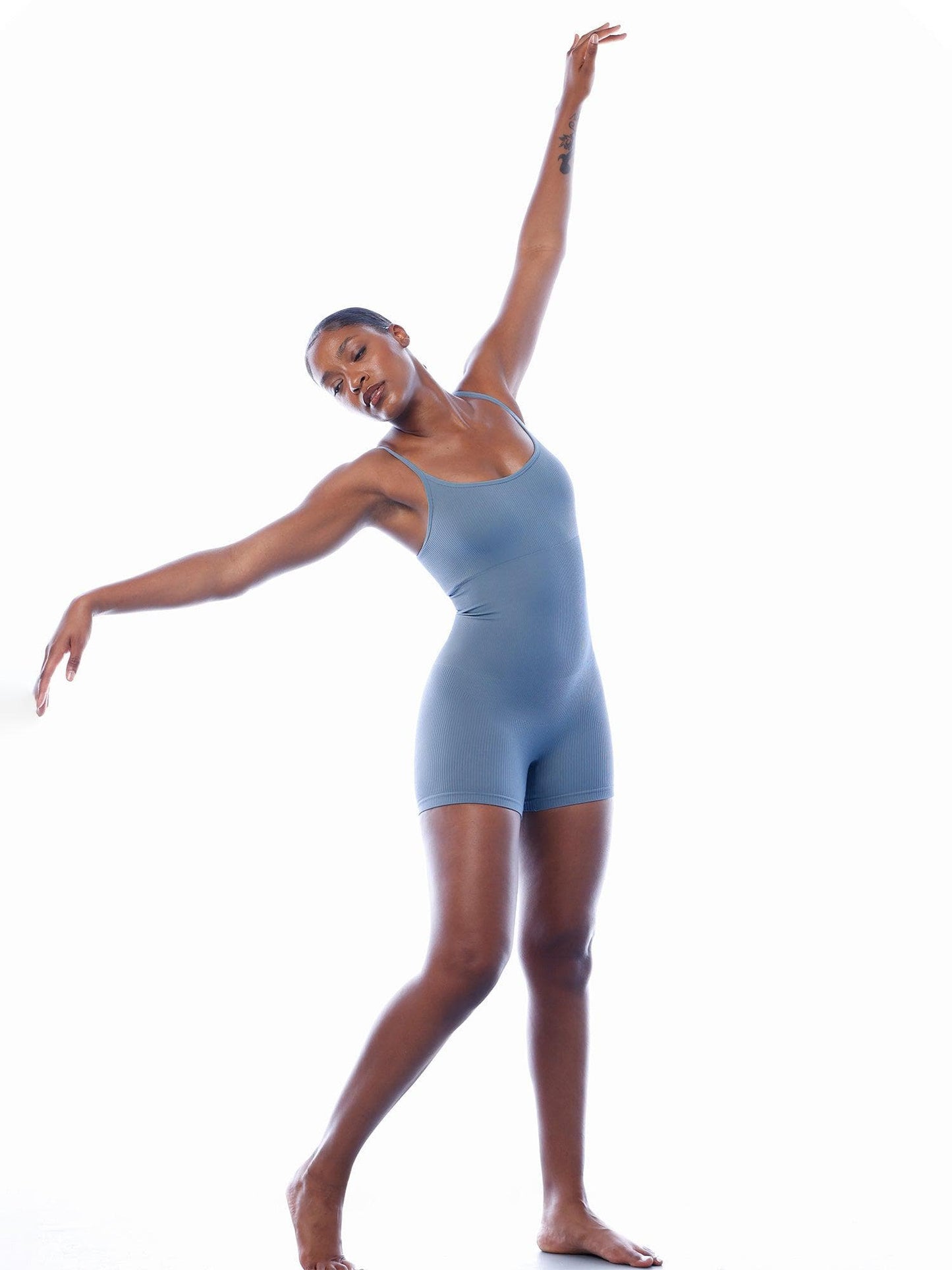 NATALIA | Naadloze Rib Romper met Bandjes