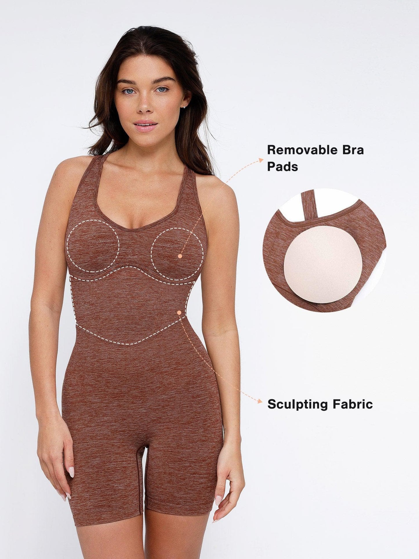 ALINA | Naadloze Sport Romper met Crossback