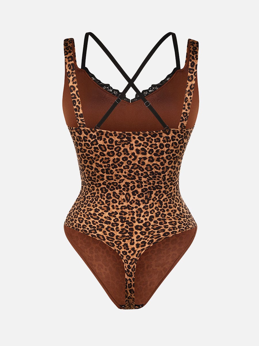 CLARI – Kant V-Hals Shapewear String Body - LivingCurves Seamless Shaper Zwart / S