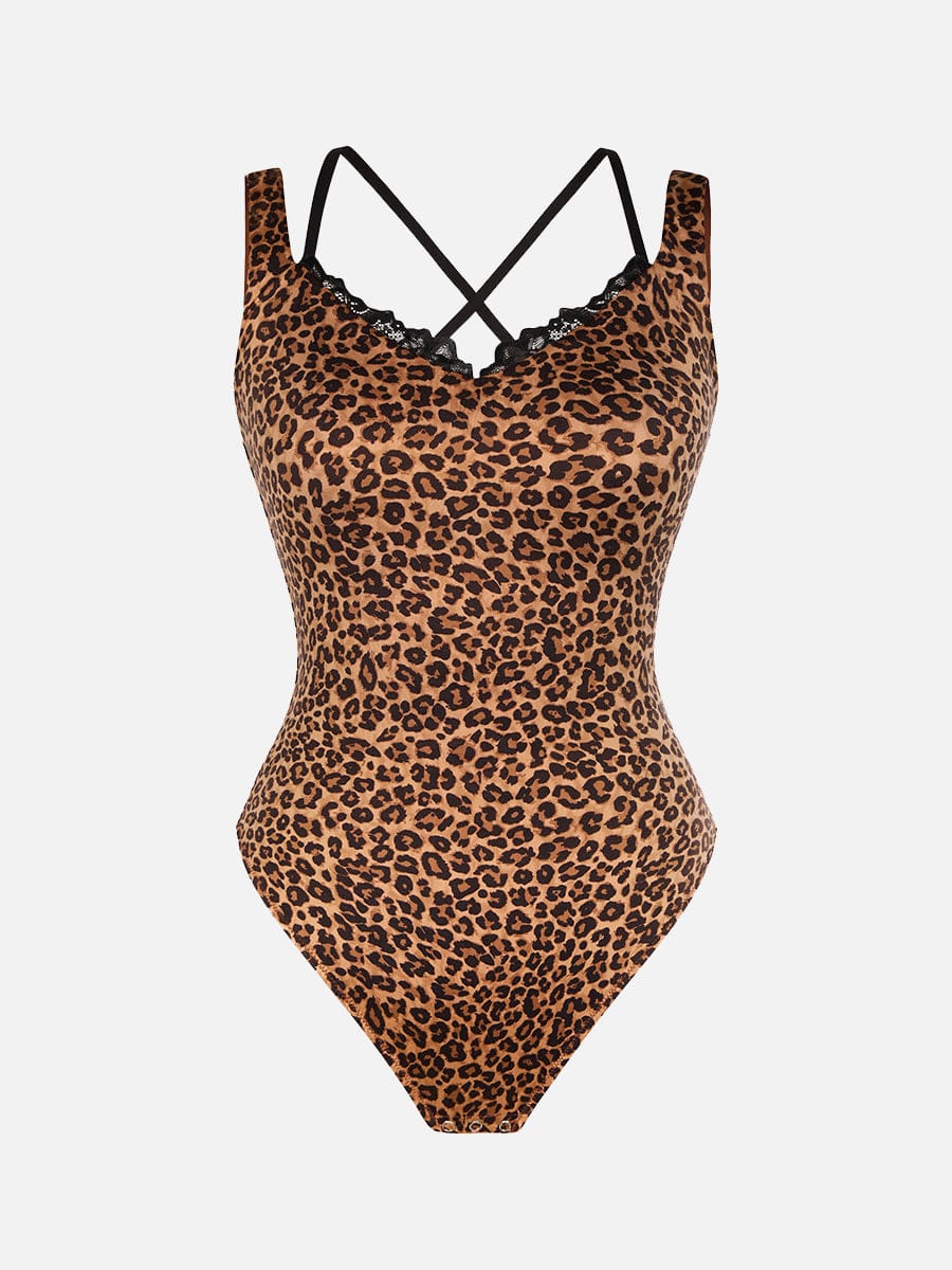 CLARI – Kant V-Hals Shapewear String Body - LivingCurves Seamless Shaper Zwart / S