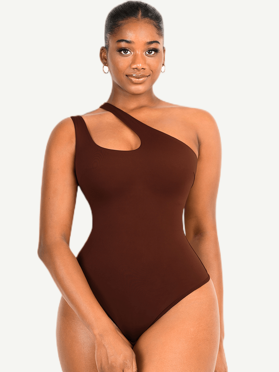 SOFIA – Solo Elegance Thong Bodysuit - LivingCurves Shapewear Bodysuit Bruin / S