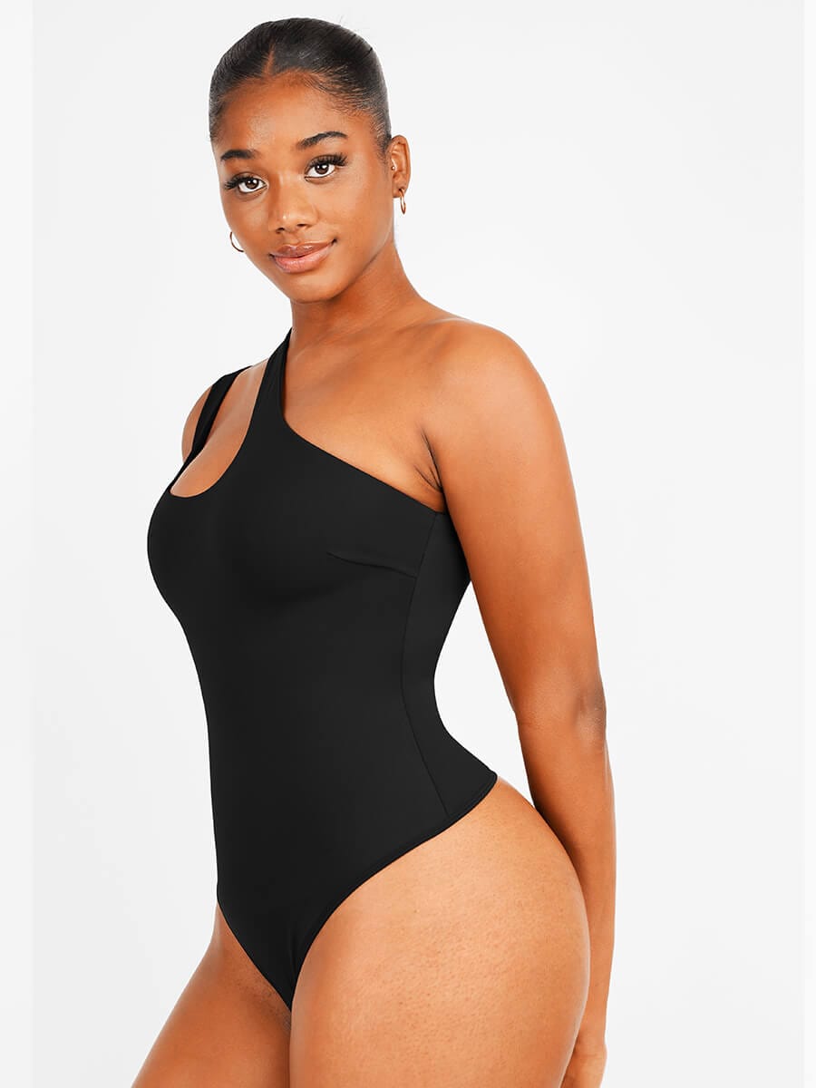 SOFIA – Solo Elegance Thong Bodysuit - LivingCurves Shapewear Bodysuit Zwart / S
