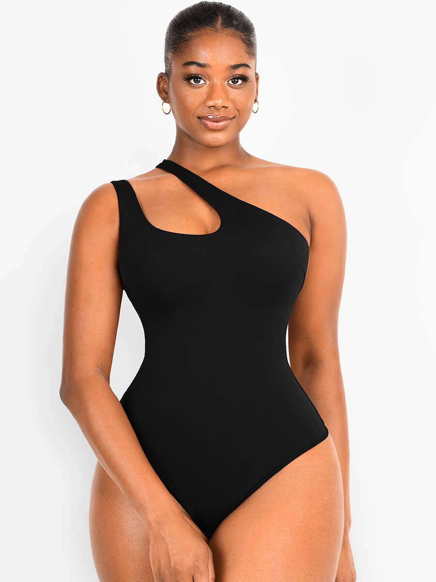 SOFIA – Solo Elegance Thong Bodysuit - LivingCurves Shapewear Bodysuit Zwart / S