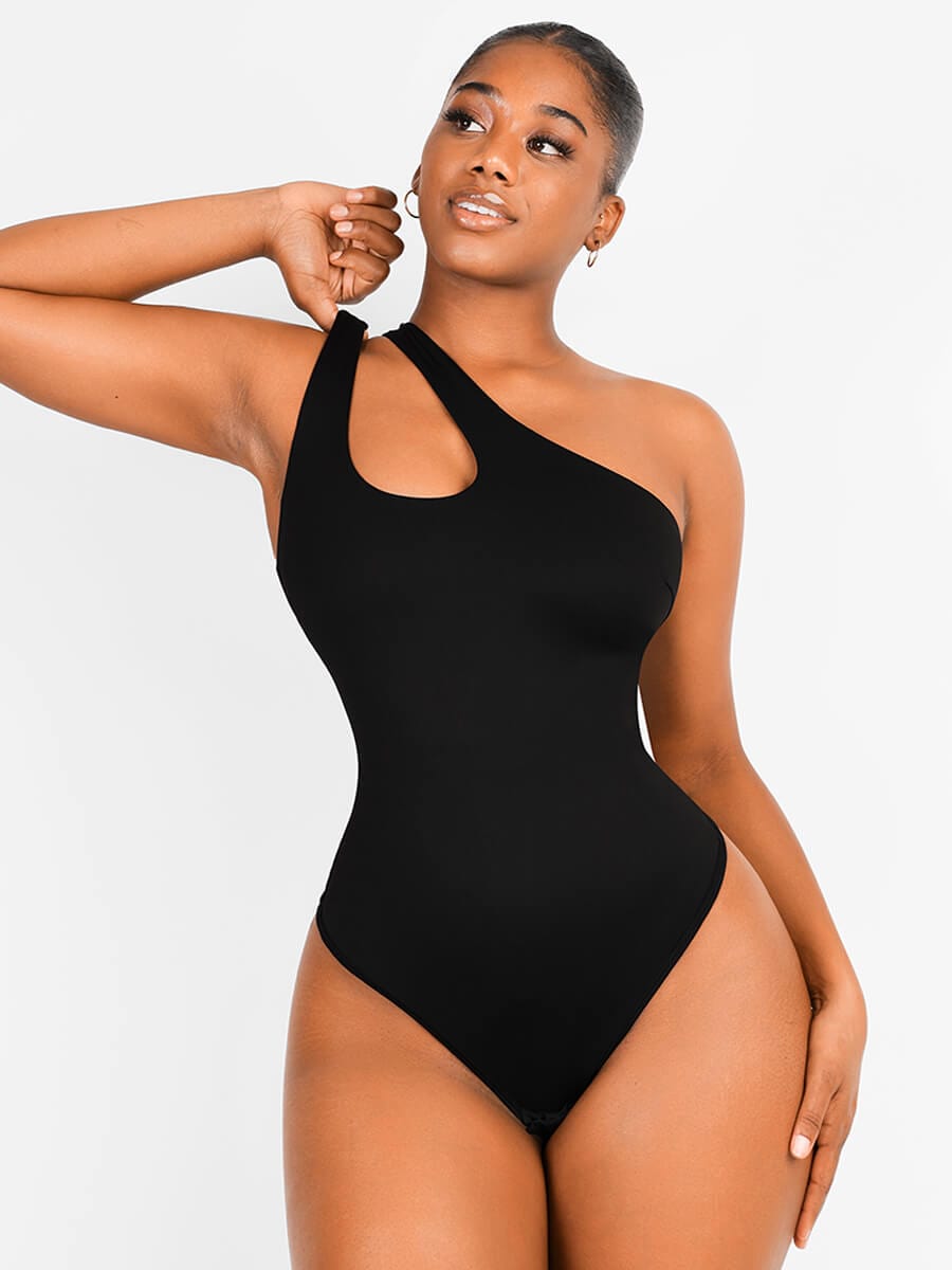 SOFIA – Solo Elegance Thong Bodysuit - LivingCurves Shapewear Bodysuit Zwart / S