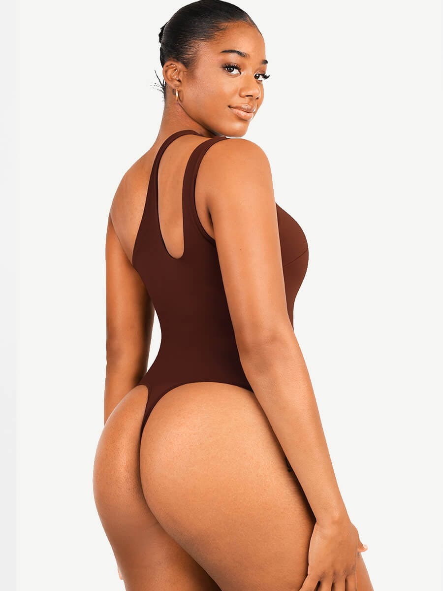 SOFIA – Solo Elegance Thong Bodysuit - LivingCurves Shapewear Bodysuit Zwart / S