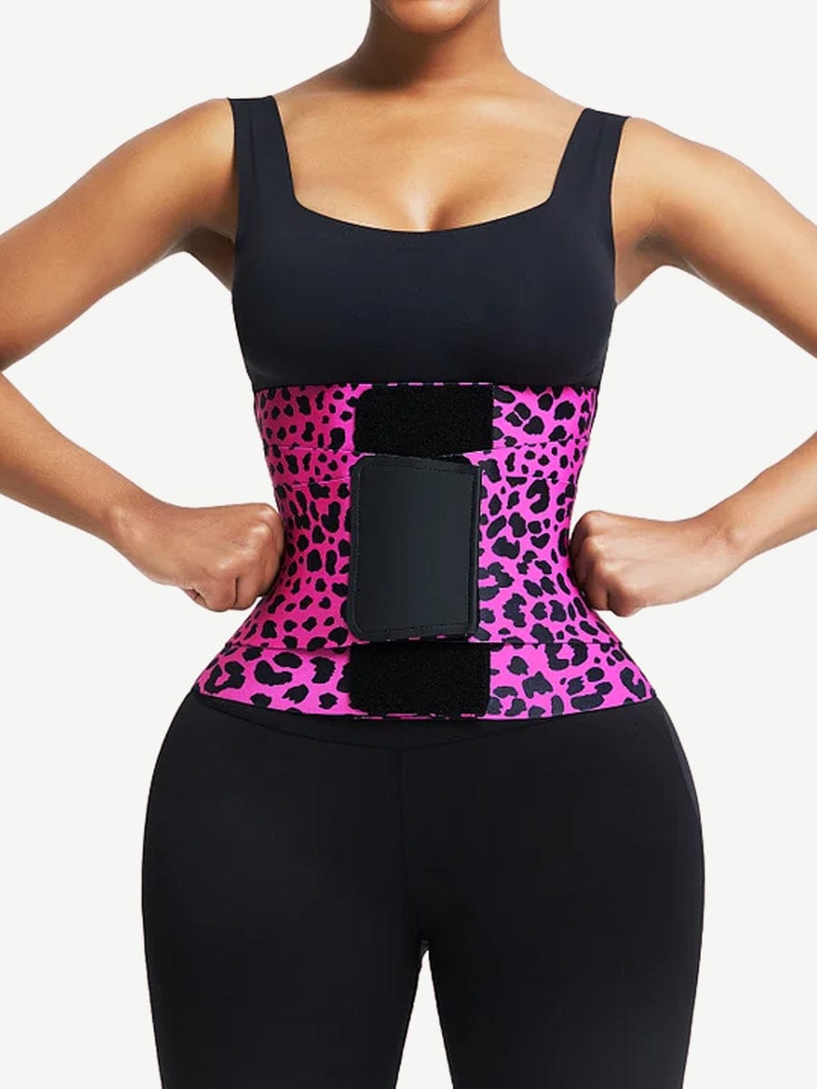 ORINE – Sauna Waist Trainer met 5 Stalen Banden - LivingCurves Waist Trainer Regular Style / Roze/Zwart / XS