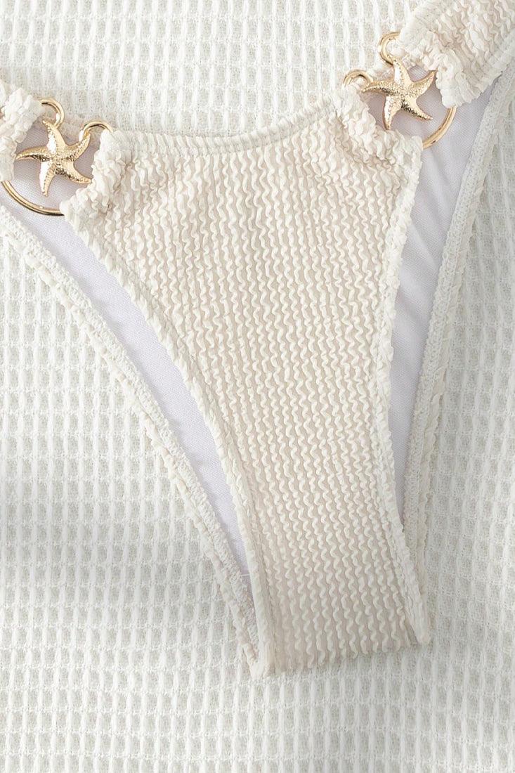 Witte Bikini Dames – Set met Gouden Zeester