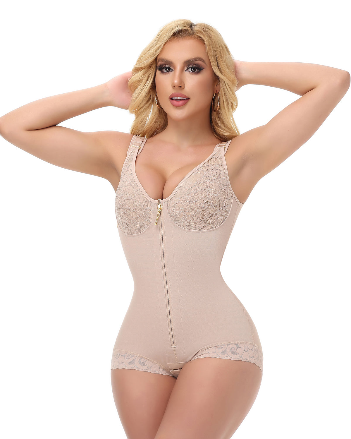 RAVIX – Dames Kant Bodyshaper - LivingCurves Zwart / XS