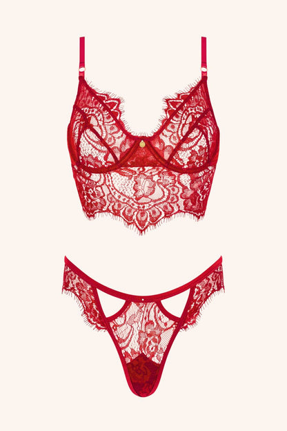 EMELIA – Emerald Green Lace BH