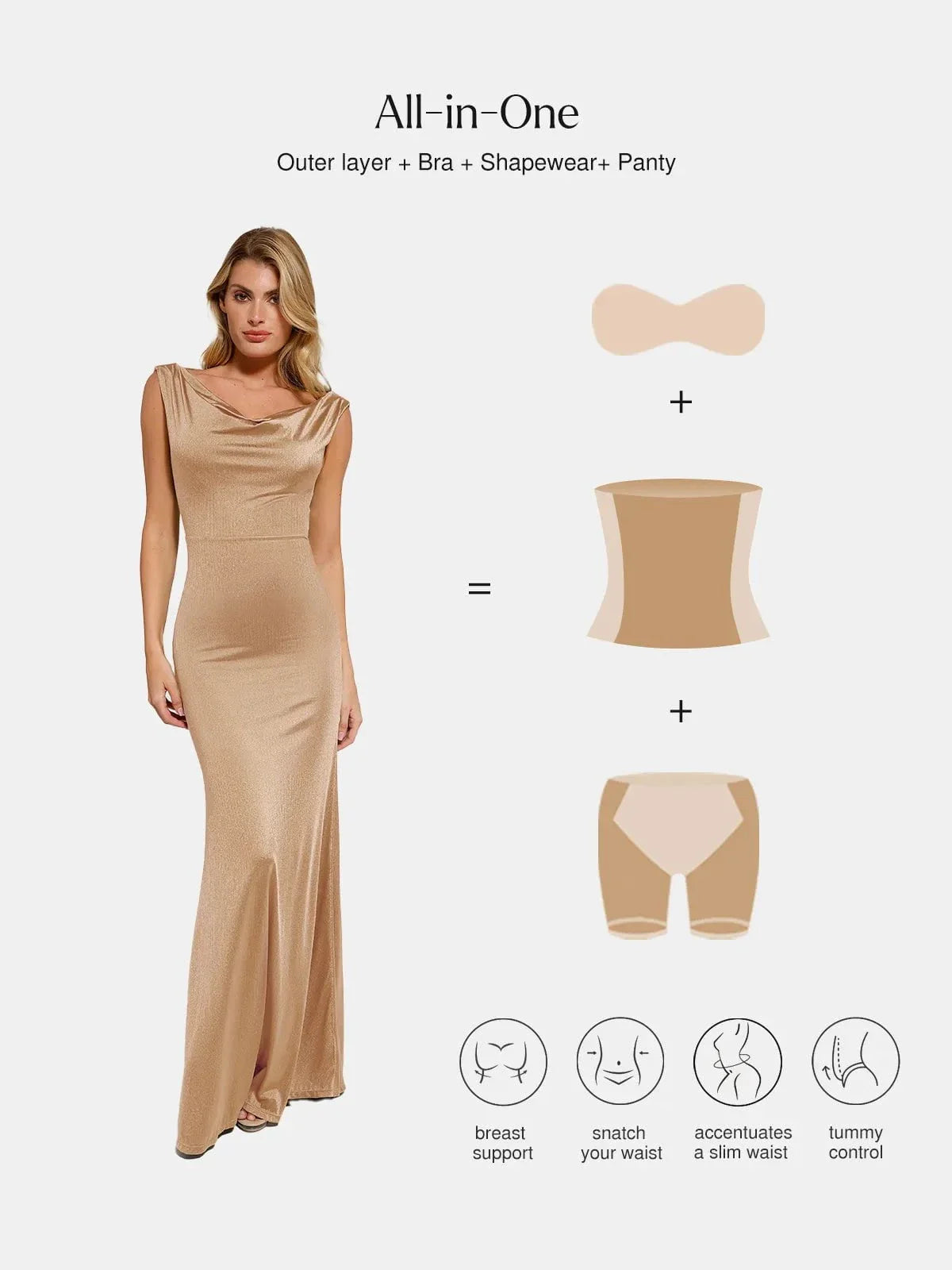 MIRA – Sculpting Mermaid Jurk - LivingCurves Groen / XS