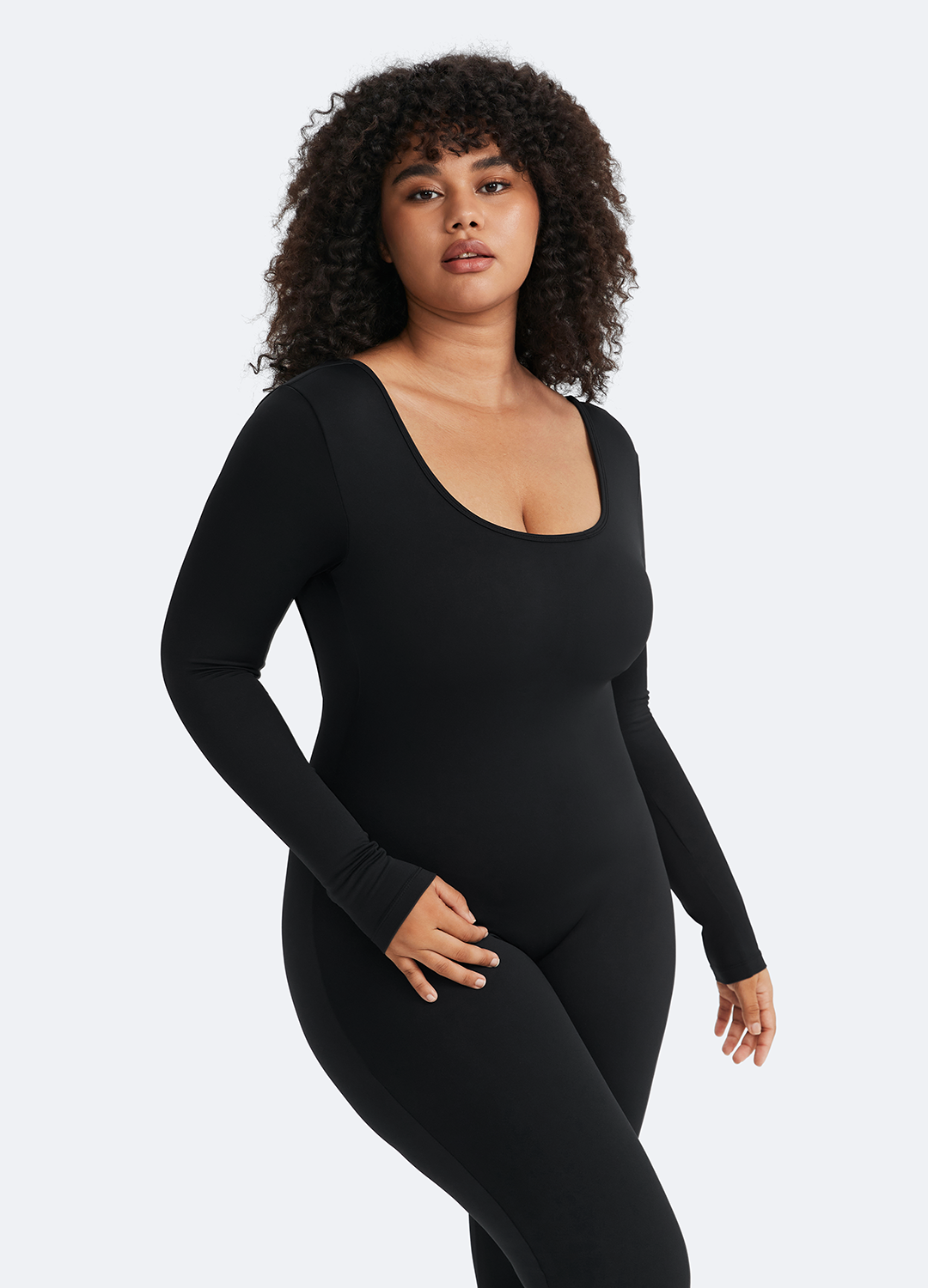 ÉLAN – Short Sleeve Shaping Catsuit - LivingCurves Bodysuit Inky Black / XS