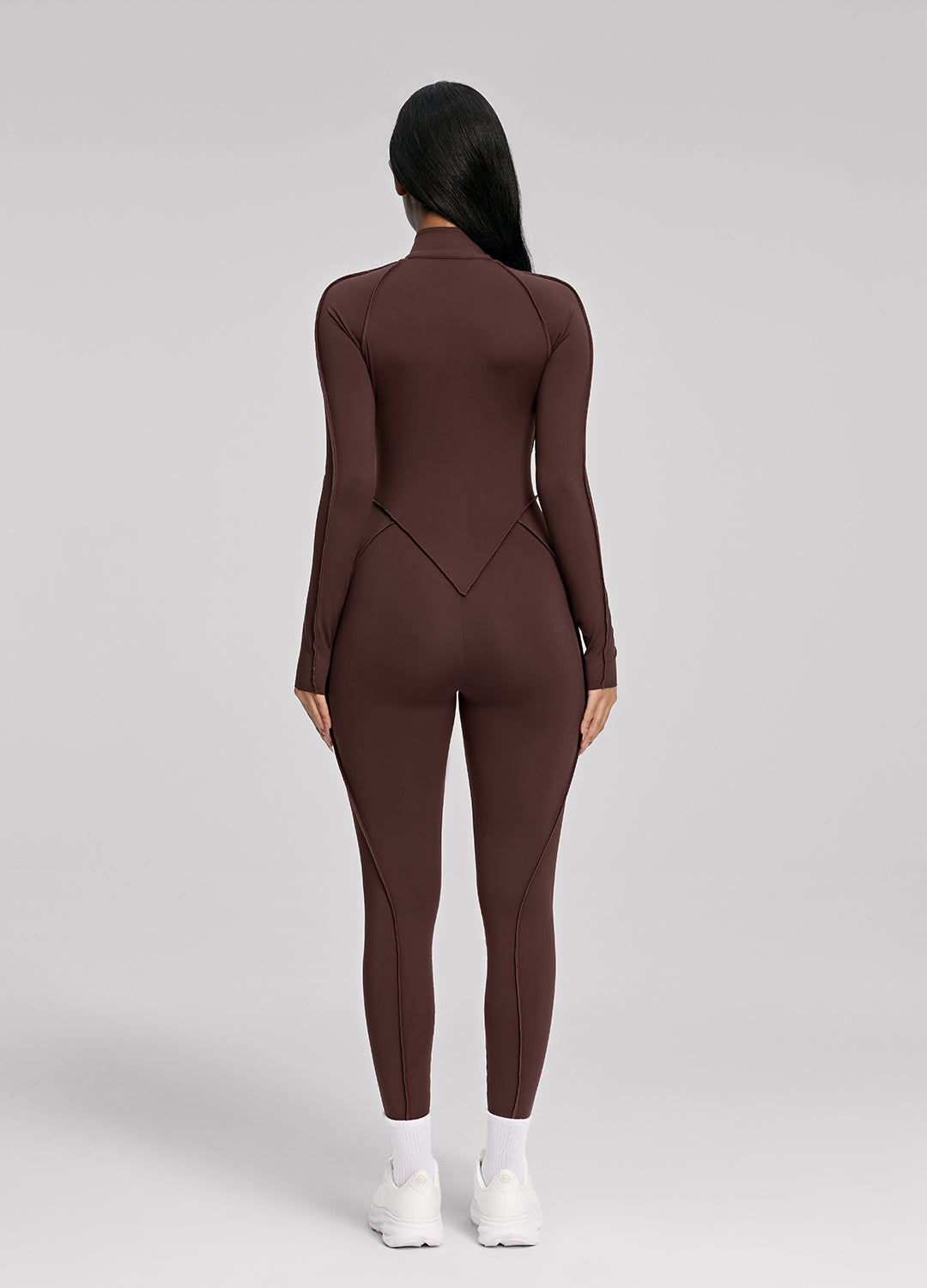 NÉVA – Full-Length Shaping Catsuit - LivingCurves Bodysuit Chocolate / XS