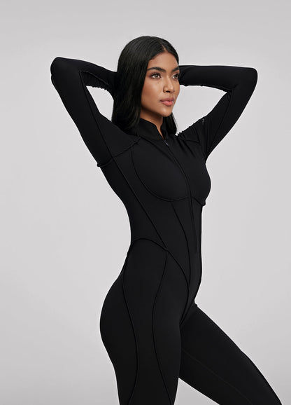 LOUA – Closed-Back Catsuit - LivingCurves Bodysuit Black / XS