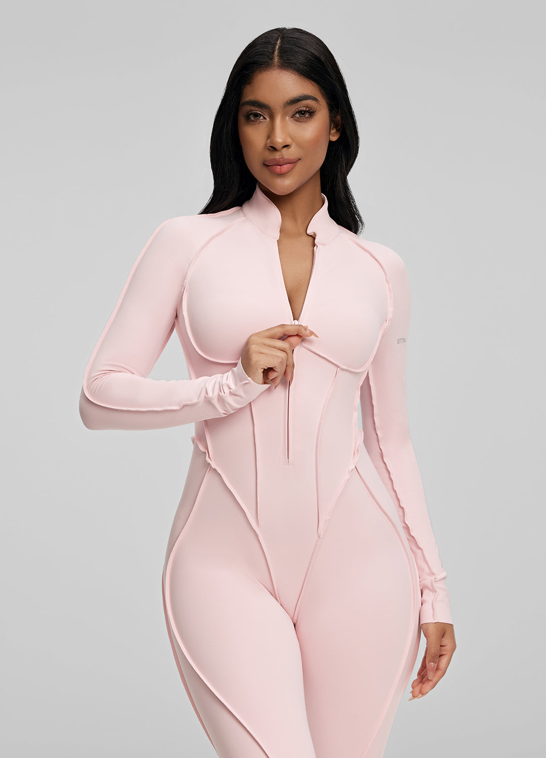 ÉLIA – Full-Length Shaping Catsuit - LivingCurves Bodysuit Ballet Pink / XS