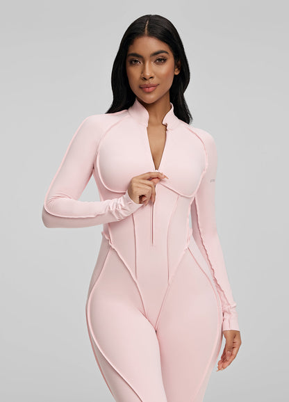 ÉLIA – Full-Length Shaping Catsuit - LivingCurves Bodysuit Ballet Pink / XS