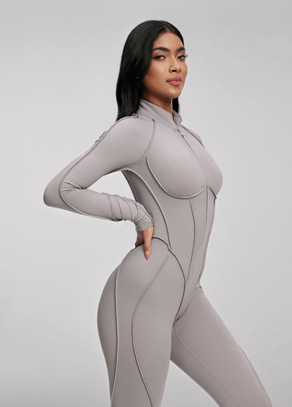 ZIAN – Closed-Back Catsuit - LivingCurves Bodysuit Cool Gray / XS