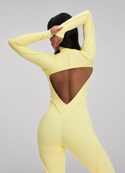 ZAYA – Two-Tone Shaping Catsuit - LivingCurves Bodysuit Lemon Meringue / XS