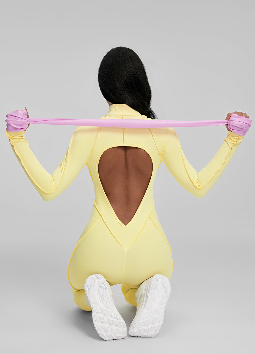 ZAYA – Two-Tone Shaping Catsuit - LivingCurves Bodysuit Lemon Meringue / XS