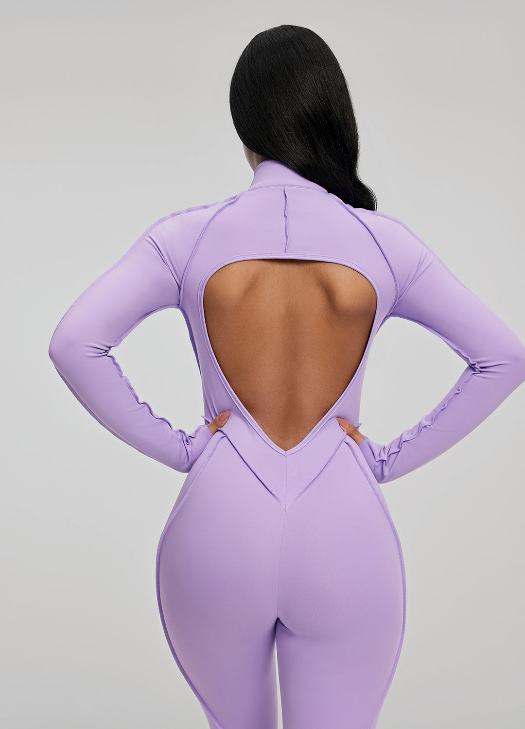VALI – Strappy Peekaboo Catsuit - LivingCurves Bodysuit Lavender / XS