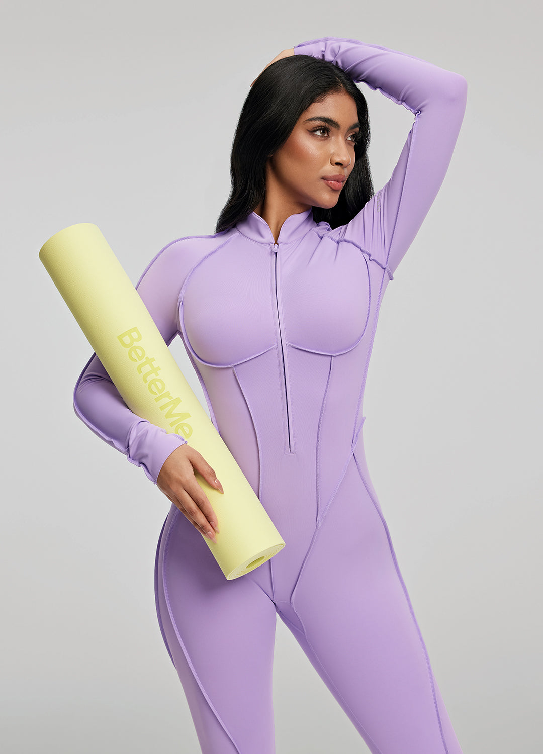 VALI – Strappy Peekaboo Catsuit - LivingCurves Bodysuit Lavender / XS