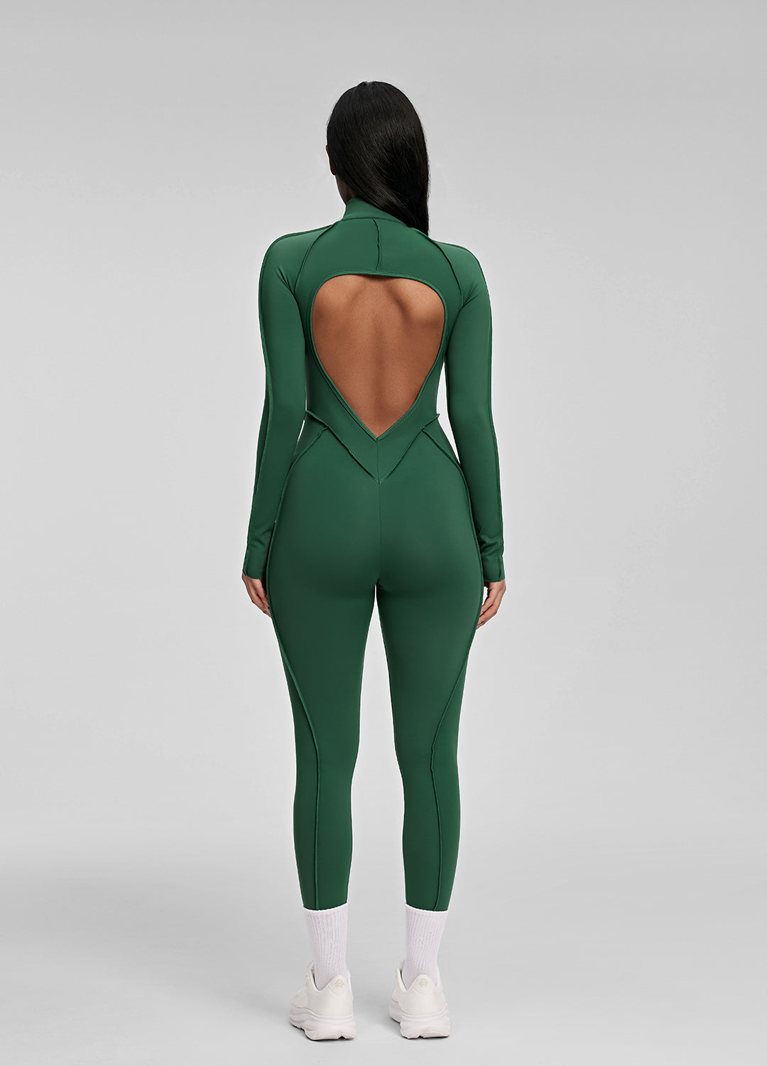 NOIR – Full-Length Shaping Catsuit - LivingCurves Bodysuit Deep Emerald / XS