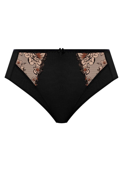 Elomi Teagan Black Almond High Leg Brief Panty 302653
