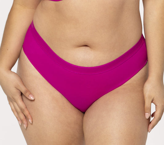 Curvy Couture Sheer Mesh Glamberry High Cut Hipster Panty 1313