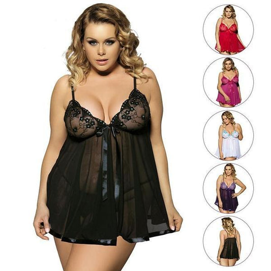 AMÉLIE – Lace Sleepdress Plus Size