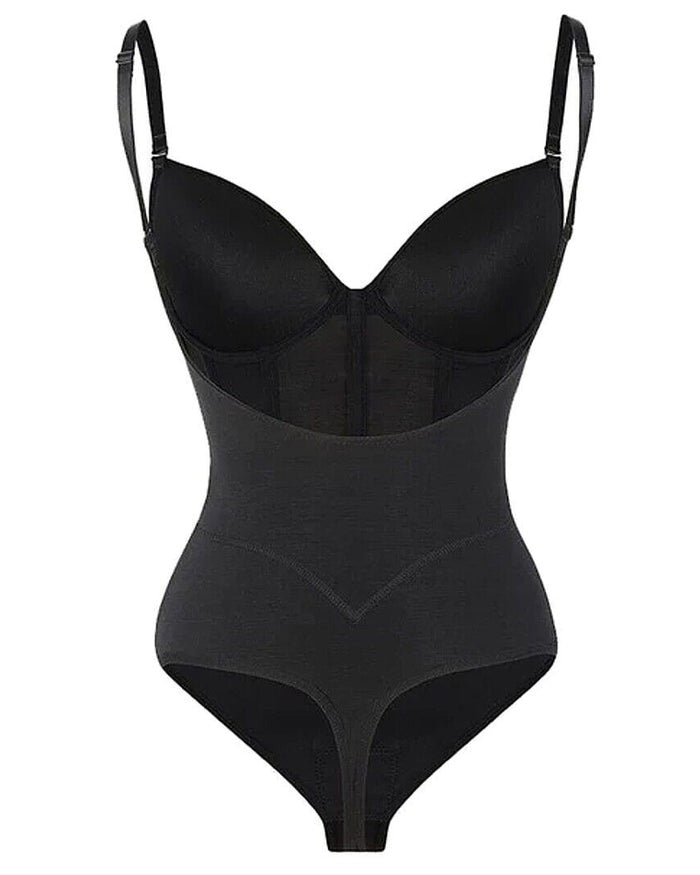 SORIX – Ademend Sexy Tummy Control Bodysuit - LivingCurves Zwart / XS