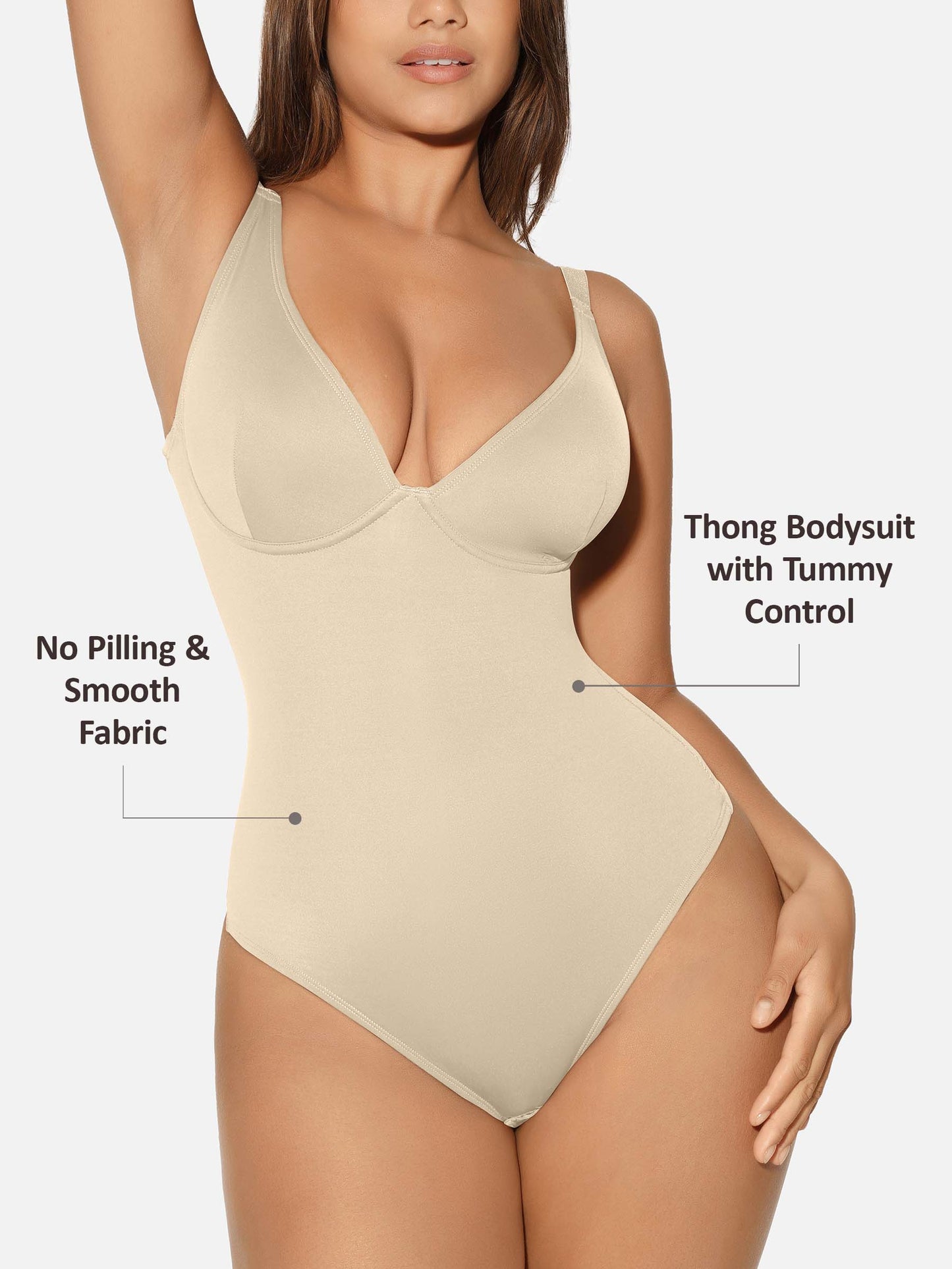 LIVC – V-Neck Tummy Control Shaping Bodysuit | Naadloze Comfort Body met Shaping Effect & Elegante Pasvorm
