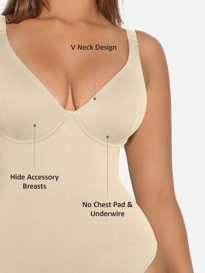 LIVC – V-Neck Tummy Control Shaping Bodysuit | Naadloze Comfort Body met Shaping Effect & Elegante Pasvorm