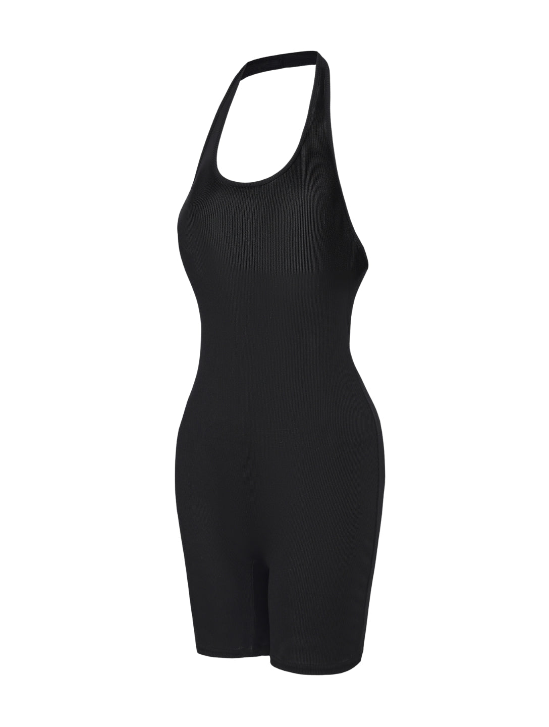 ISOLDE – Geribbelde Halternek Bodysuit - LivingCurves Beige / S