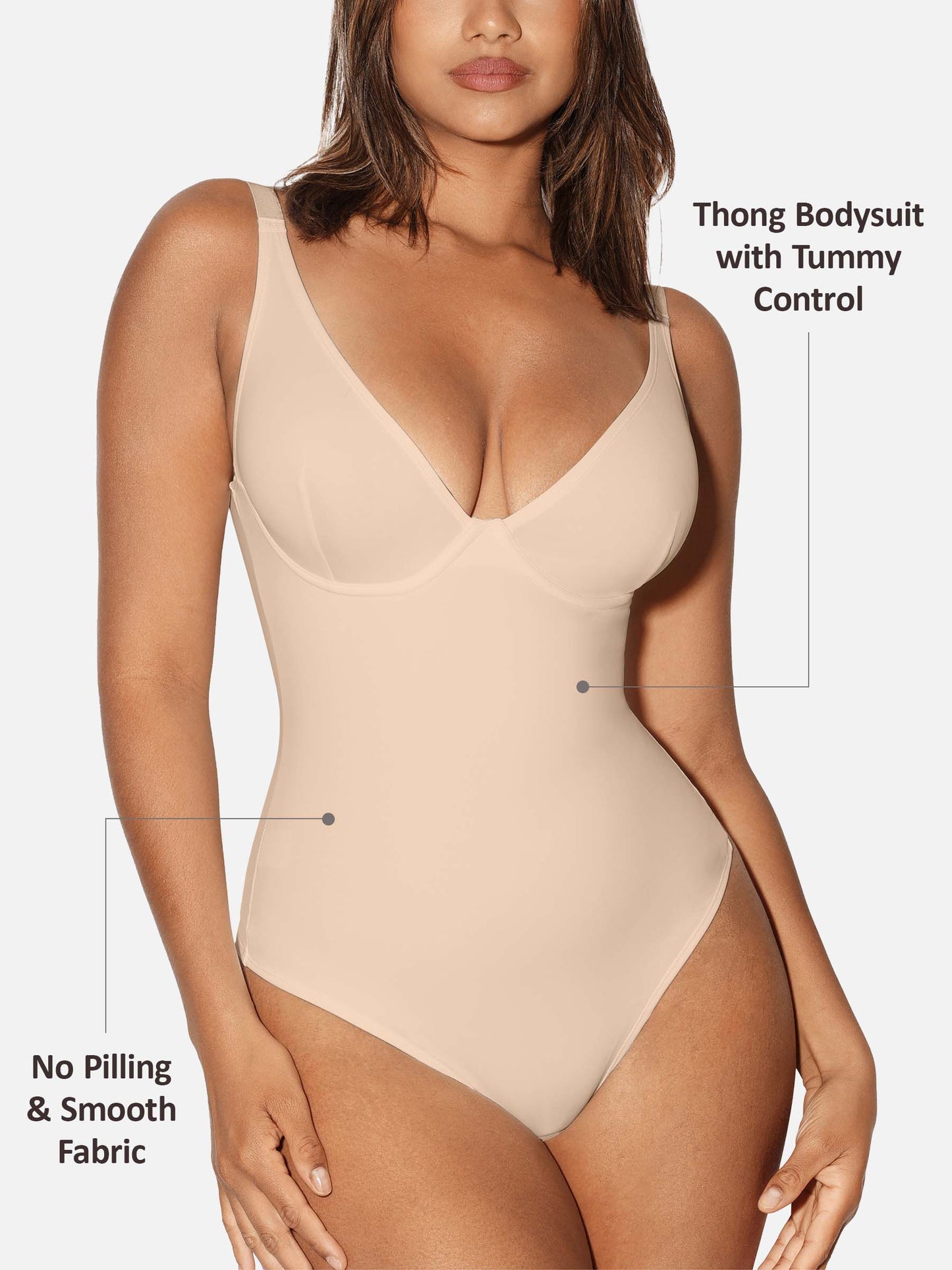 LIVC – V-Neck Tummy Control Shaping Bodysuit | Naadloze Comfort Body met Shaping Effect & Elegante Pasvorm