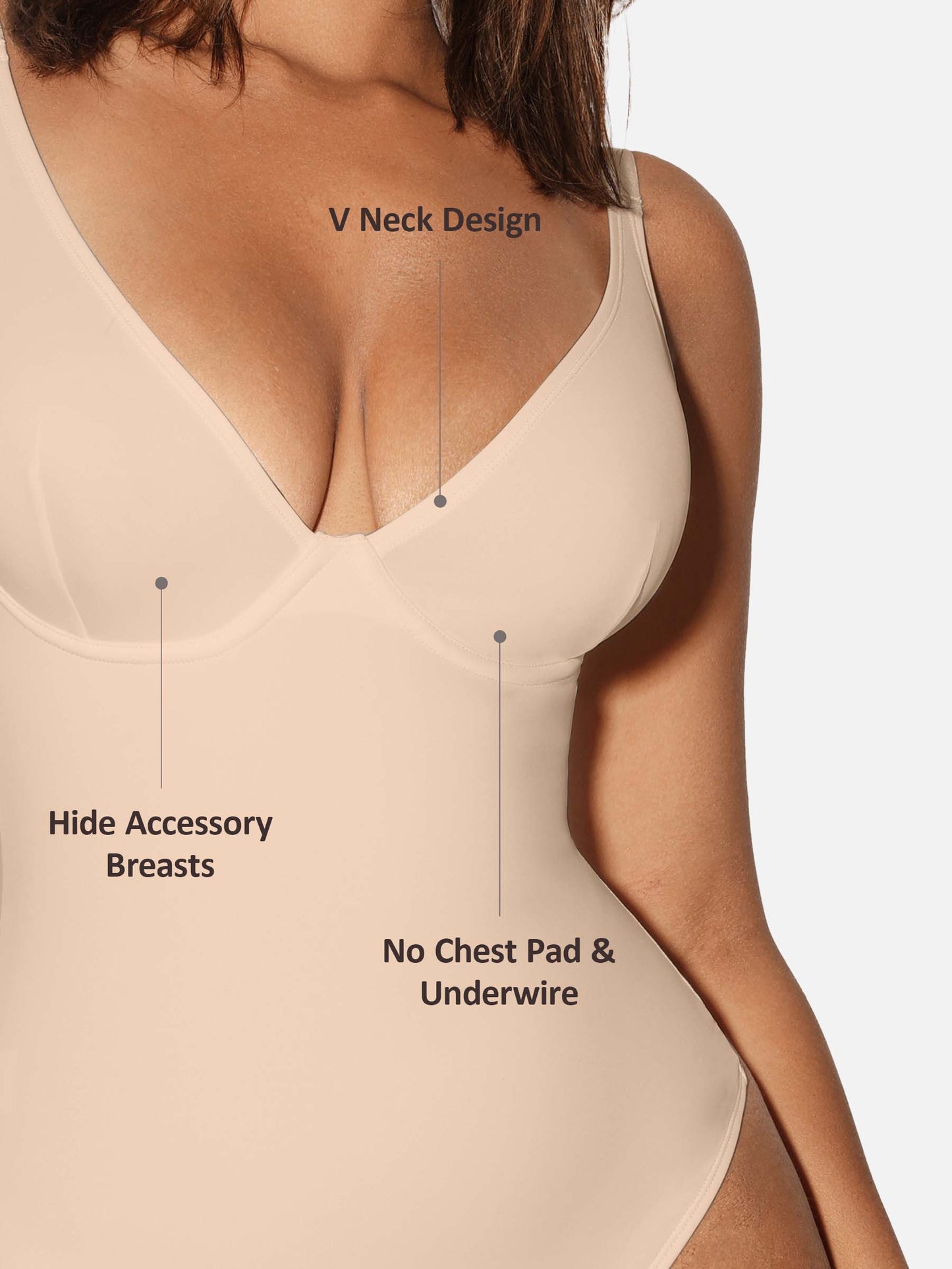 LIVC – V-Neck Tummy Control Shaping Bodysuit | Naadloze Comfort Body met Shaping Effect & Elegante Pasvorm